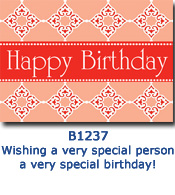 Red Diamonds Birthday Card